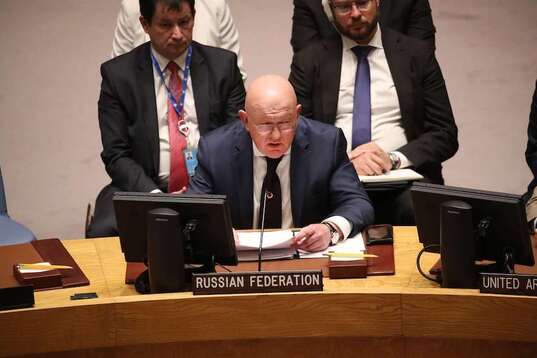 El representante permanente de Rusia en la ONU,Vasili Nebenzia