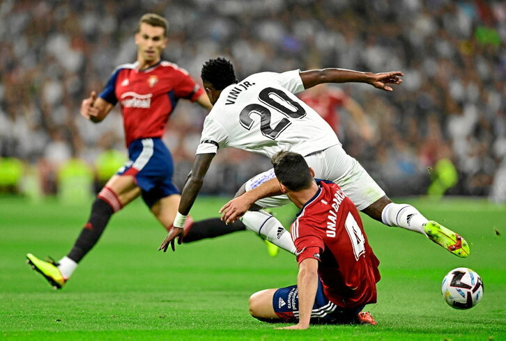 Vinicius anotó el gol del Real Madrid en la primera mitad.