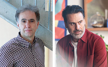 Harkaitz Cano eta Ximun Fuchs.