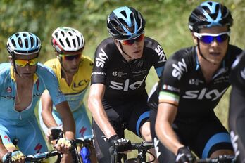 Vincenzo Nibali, junto a Froome en el Tour de 2014, donde dio el mejor nivel de su carrera.