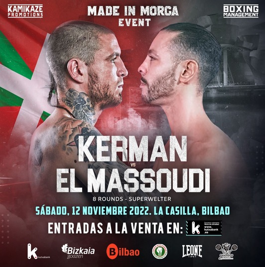 Lejarraga eta El Massoudiren arteko borrokaldia aurkezteko kartela.