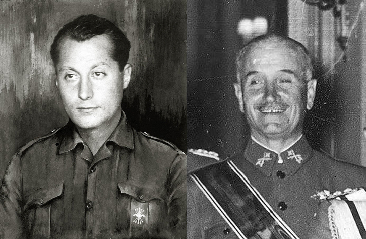 José Antonio Primo de Rivera y Gonzalo Queipo de Llano.