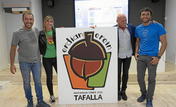 Tafallako Nafarroa Oinezen antolatzaileek aurkezpena egin zuten, atzo, Iruñean.