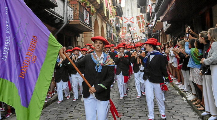 Alarde de Jaizkibel Konpainia el pasado 8 de septiembre.