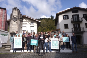 Acto político de EH Bildu llevado a cabo este miércoles, 12 de octubre, en Ziortzia-Bolibar.