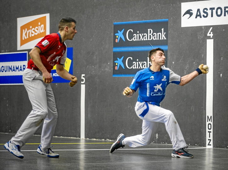 Peio Etxeberria supo sufrir en el peor momento para sacar adelante su partido.
