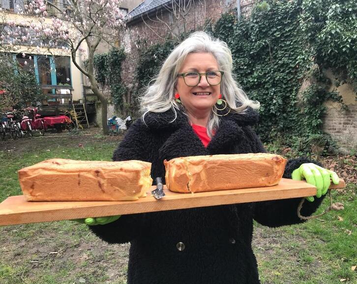 Imagen de Jaione Jauregi en Bélgica.