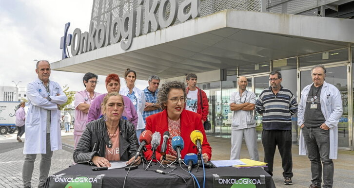 Gotzone Sagardui durante una comparecencia en el Parlamento.