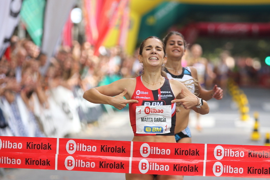 Marta García, del club Bilbao Atletismo Santutxu, ganadora de la prueba femenina.
