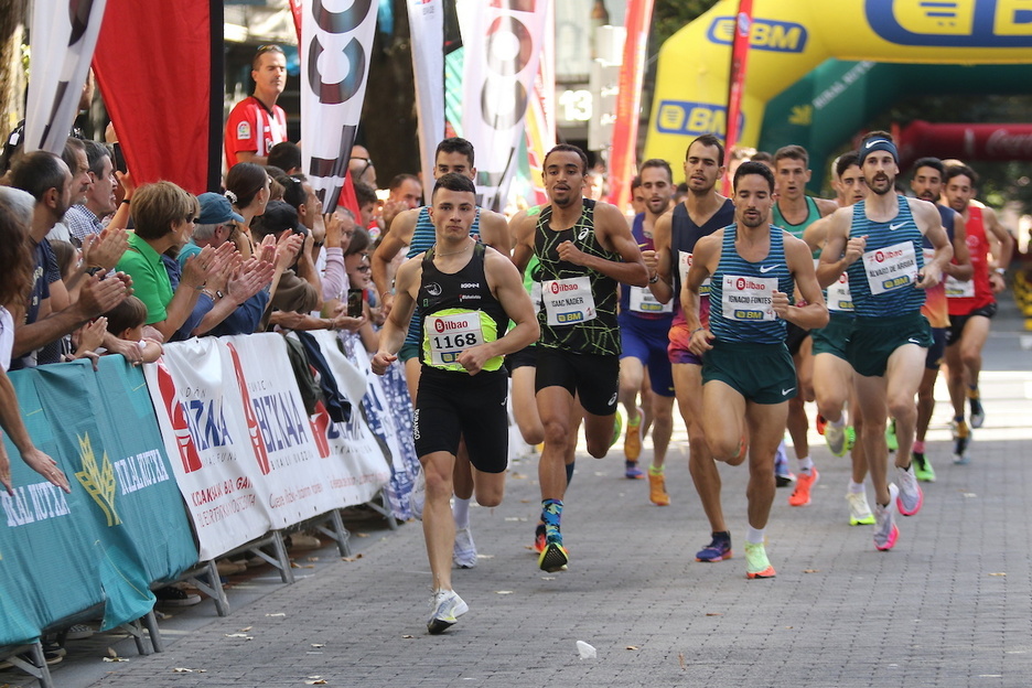 Prueba masculina de la Milla de Bilbao.
