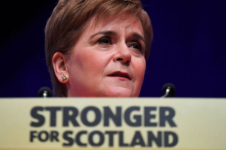 Nicola Sturgeon, en una imagen tomada en la conferencia del SNP.