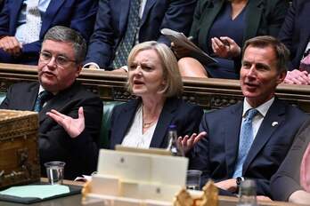 Liz Truss, durante su intervención este miércoles ante la Cámara de los Comunes.