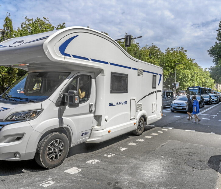 Atasco de tráfico en el Boulevard donostiarra.