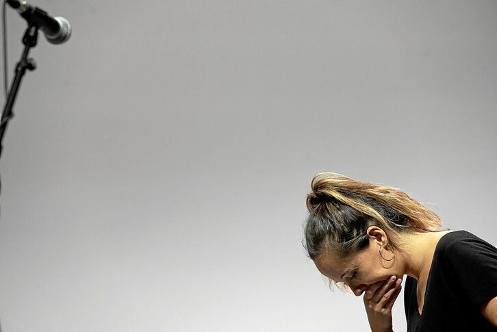 Amaia Iturriotz ganbarako lana hasi aurretik.