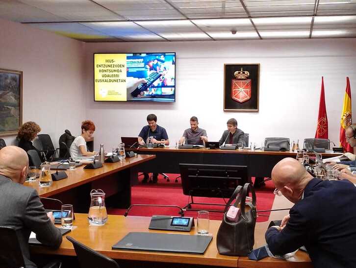 Nafarroako Parlamentuko Herritarrekiko Harremanetako Batzordean egin dute agerraldia UEMAko kideek.