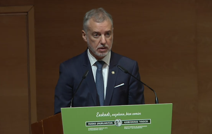 El lehendakari, Iñigo Urkullu, ha abierto la jornada sobre autogobierno.