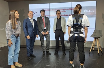 Los exoesqueletos desarrollados son un itensilio similar a un arnés de escalada.