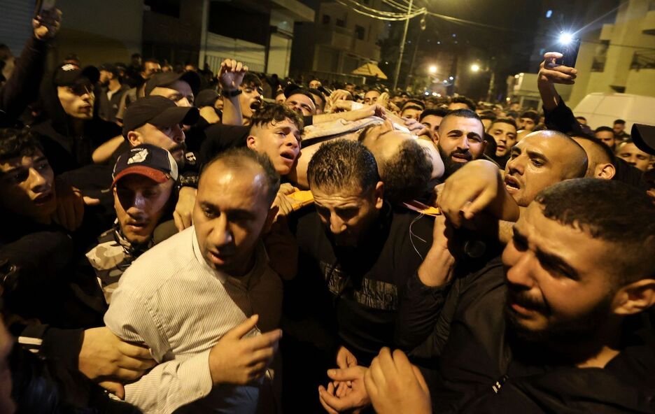 Funeral de una de las víctimas en Nablús.