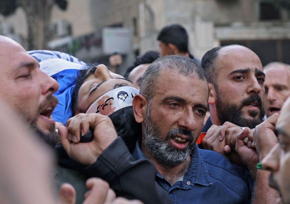 Muestras de dolor en las calles de Nablús.