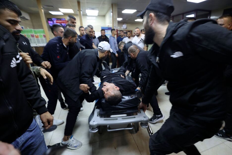 Uno de los heridos en el hospital. 