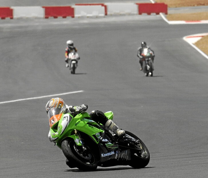 Una competición de motociclismo en el circuito de Los Arcos en junio de 2010.