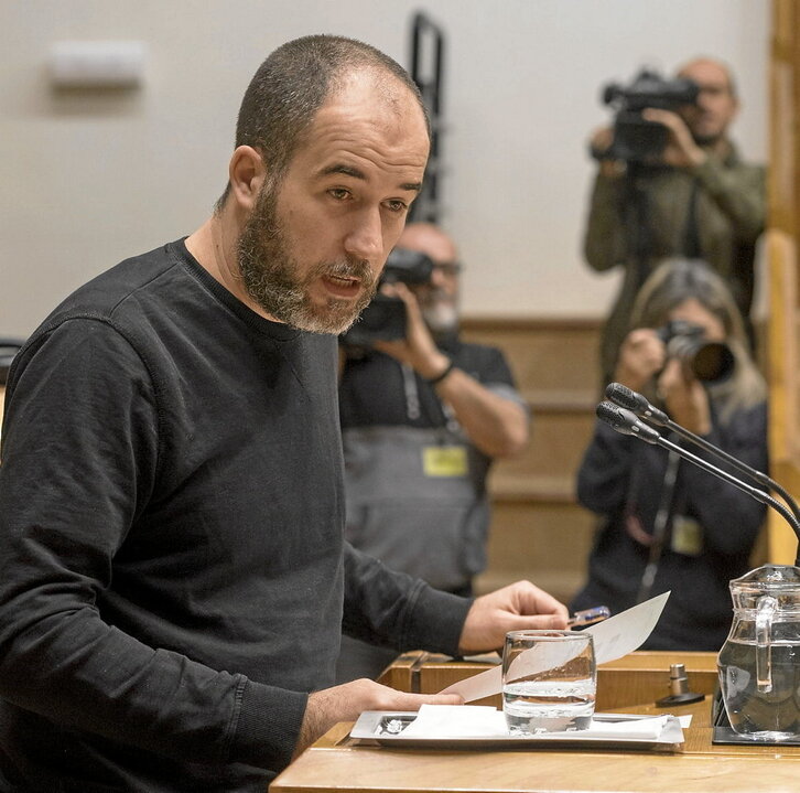 Josu Estarrona, de EH Bildu, impulsor de la iniciativa.