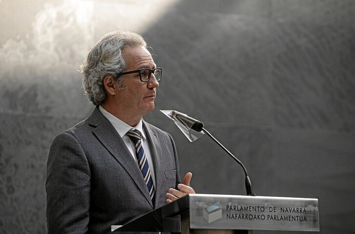 Carlos Pérez Nievas, parlamentario de Navarra Suma, en una sesión anterior.