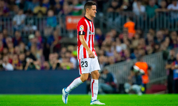 Herrera se lesion&oacute; en el Camp Nou y tuvo que ser sustituido. (@AthleticClub)