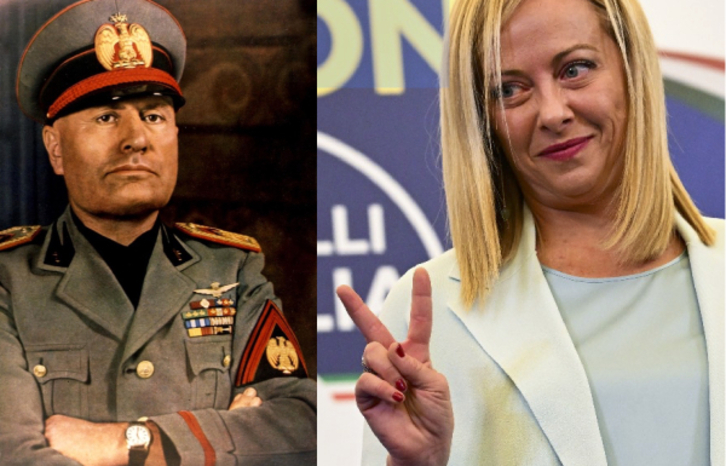 Mussolini y Meloni; un siglo de distancia, dos gobiernos, el fascista y el postfascista.