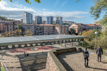 Parte del barrio de Altza desde el parque Harria.