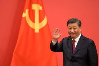 Xi Jinping el pasado 23 de octubre en la presentación de los nuevos miembros del Comité Permanente del Politburó del Partido Comunista Chino.