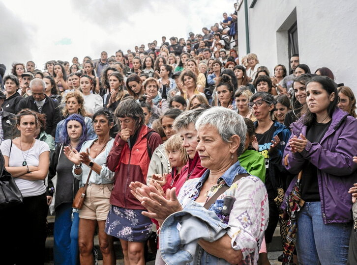 Concentración feminista realizada en agosto en Algorta.