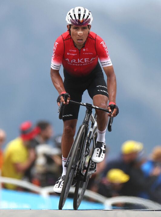 Nairo Quintana compitiendo en el Tour de Francia 2022. 