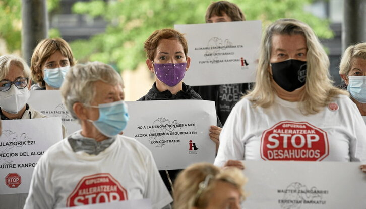 Imagen de archivo de una protesta de inquilinos de Azora.