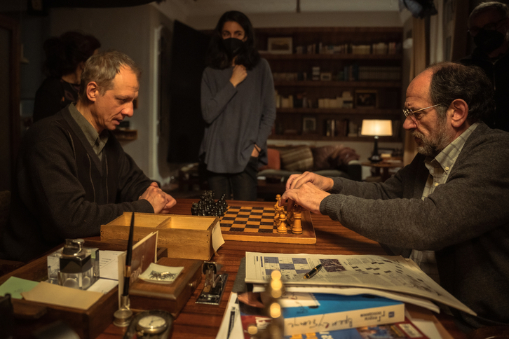 El búlgaro Ivan Barnev, la directora Avelina Prat y Karra Elejalde.