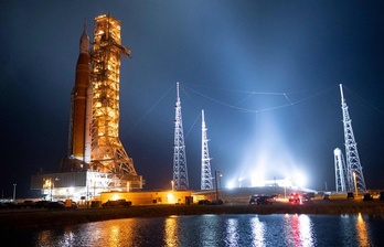 Imagen del cohete Artemis, en Estados Unidos.