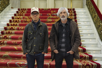 Gari eta Miguel Moyano gitarra, Arriagan. 