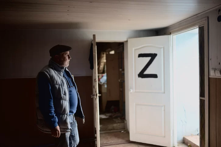 Muchos vecinos de Velyka Oleksándrivka se escondieron en sus sótanos al llegar los rusos. (Andoni LUBAKI)