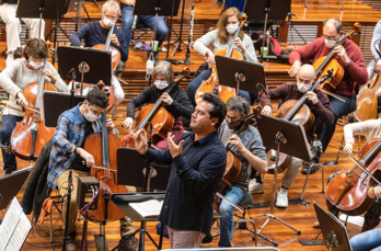 Imagen de la grabación del nuevo disco.