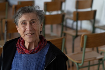 Silvia Federici, durante su visita a Katakrak, en Iruñea.