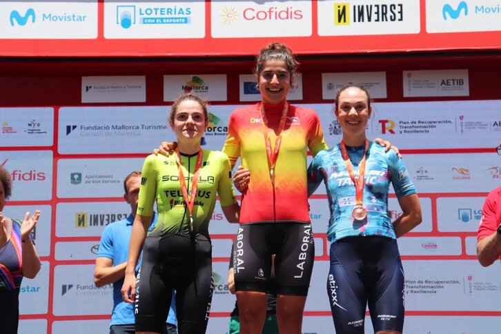 Naia Amondarain, Idoia Eraso y y Mireia Trias coparon el podio del estatal sub’23.