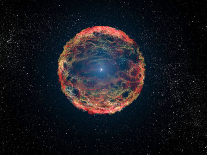 Impresión artística de una supernova. 