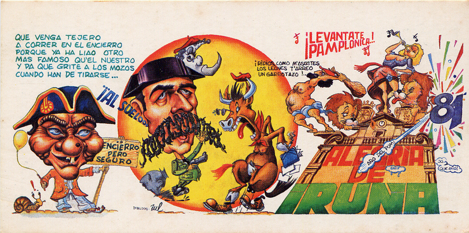 En 1981, el intento de golpe de Estado de Tejero copó la pancarta de Alegría de Iruña. En 1981, el intento de golpe de Estado de Tejero copó la pancarta de Alegría de Iruña.