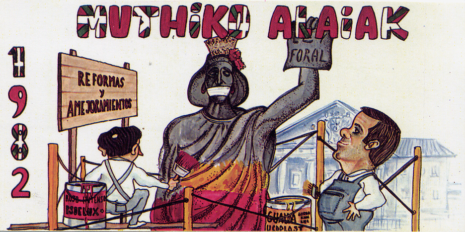 El Amejoramiento del Fuero fue el tema de la tela de Muthiko Alaiak en 1982.