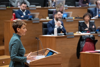 Chivite ha afrontado su último debate de la Comunidad de la legislatura.