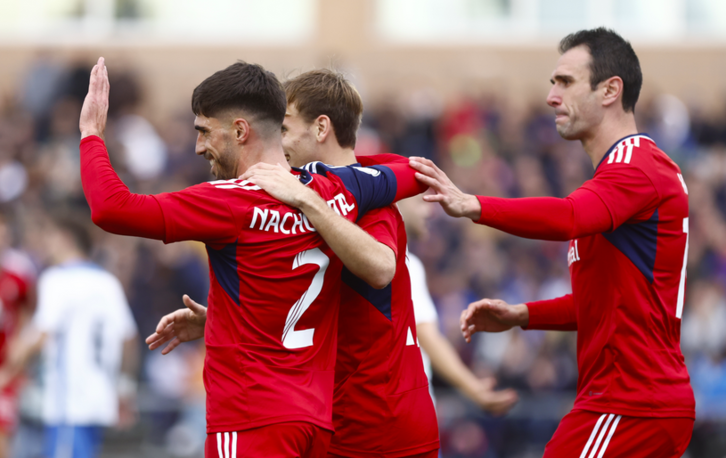 Nacho Vidal celebra el gol anotado al inicio del segundo tiempo.