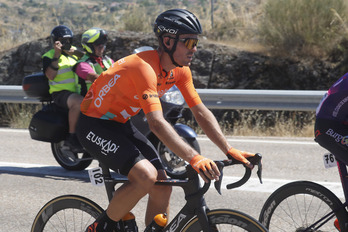 Mikel Aristi, en la Vuelta a Castilla Léon de su último año como profesional.