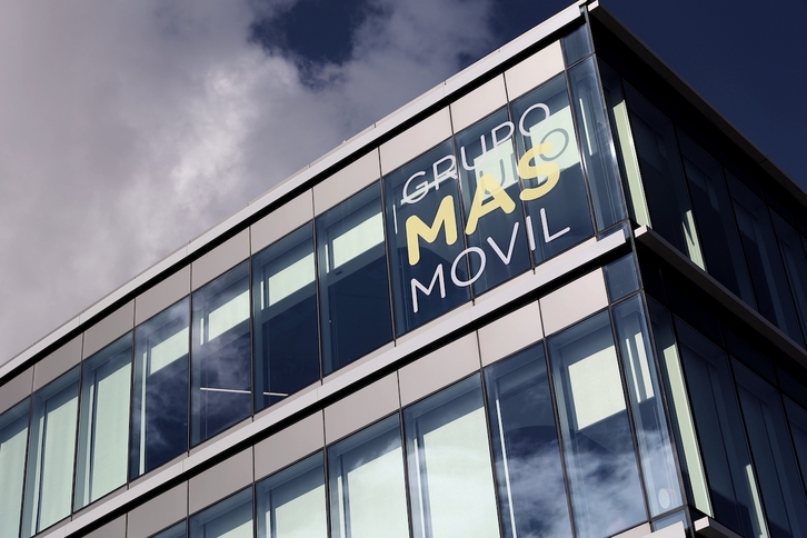 Fachada de la sede de MásMóvil en Madrid.