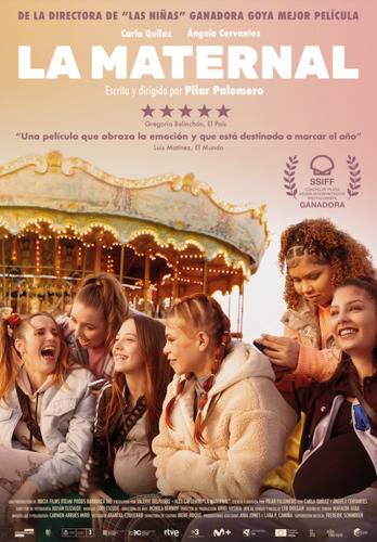 Cartel con Carla Quílez en el centro, ganadora de la Concha de Plata.