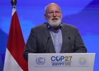 Frans Timmermans, esta semana, en la COP27.